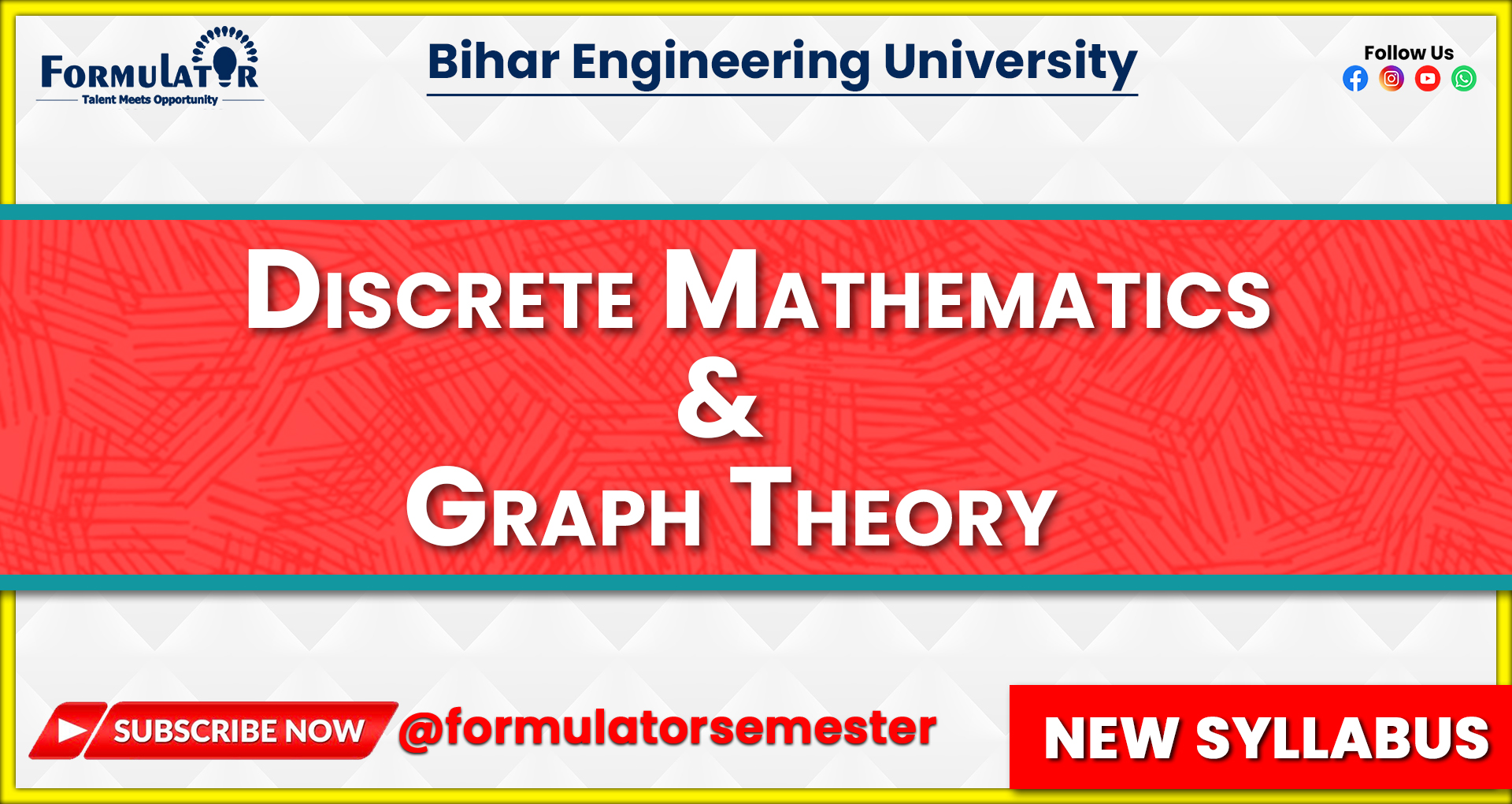 Discrete Mathematics & Graph Theory New Syllabus