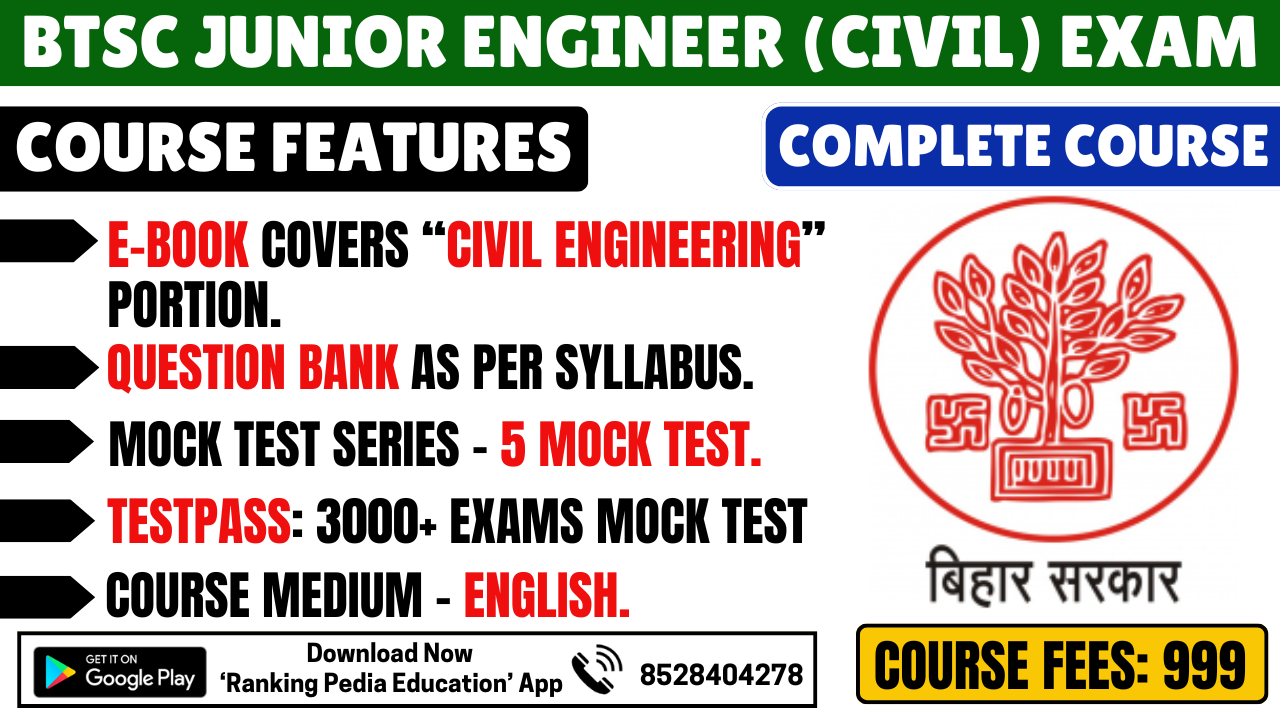 BTSC Junior Engineer (Civil) Exam Complete Course