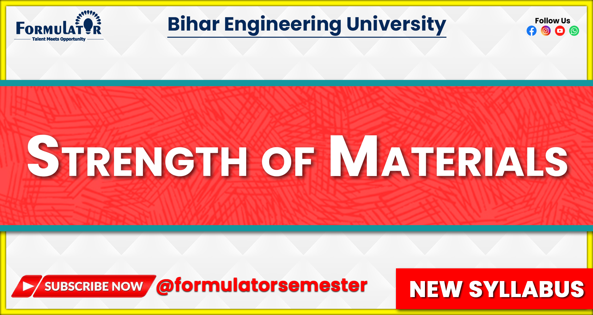 Strength of Materials New Syllabus