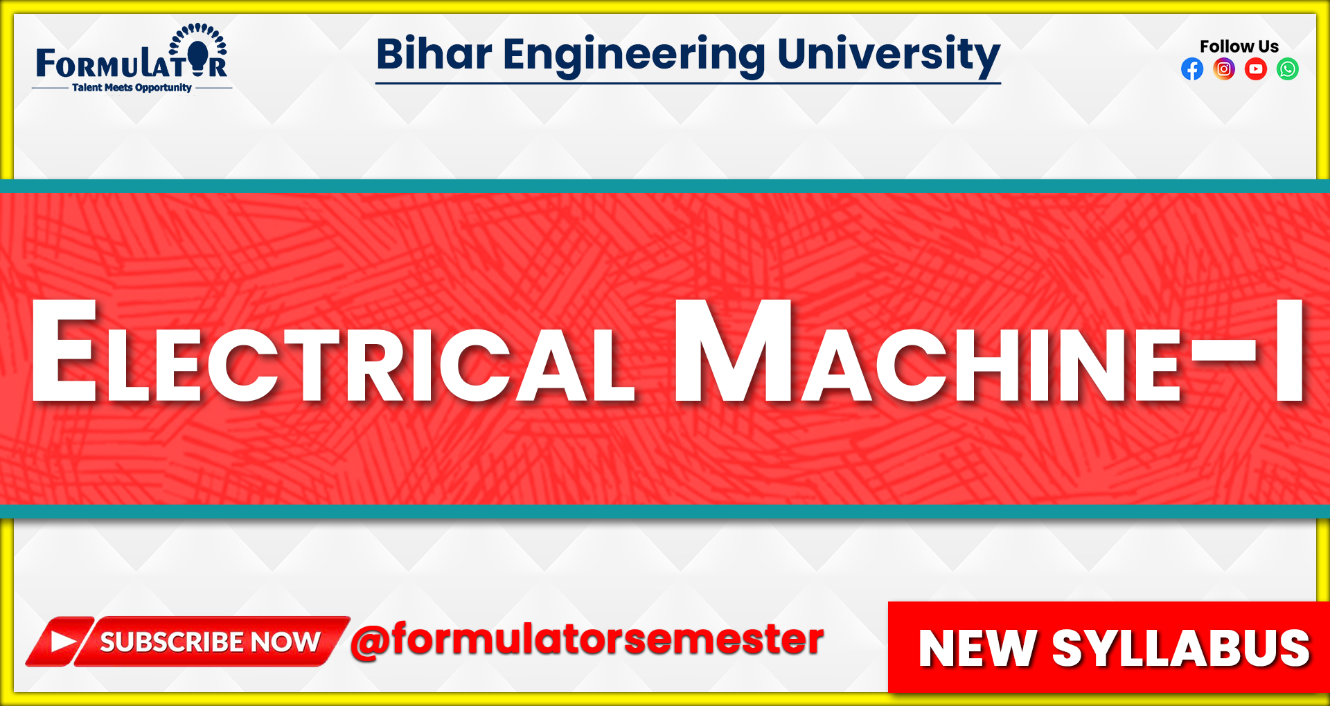 Electrical Machine-I New Syllabus
