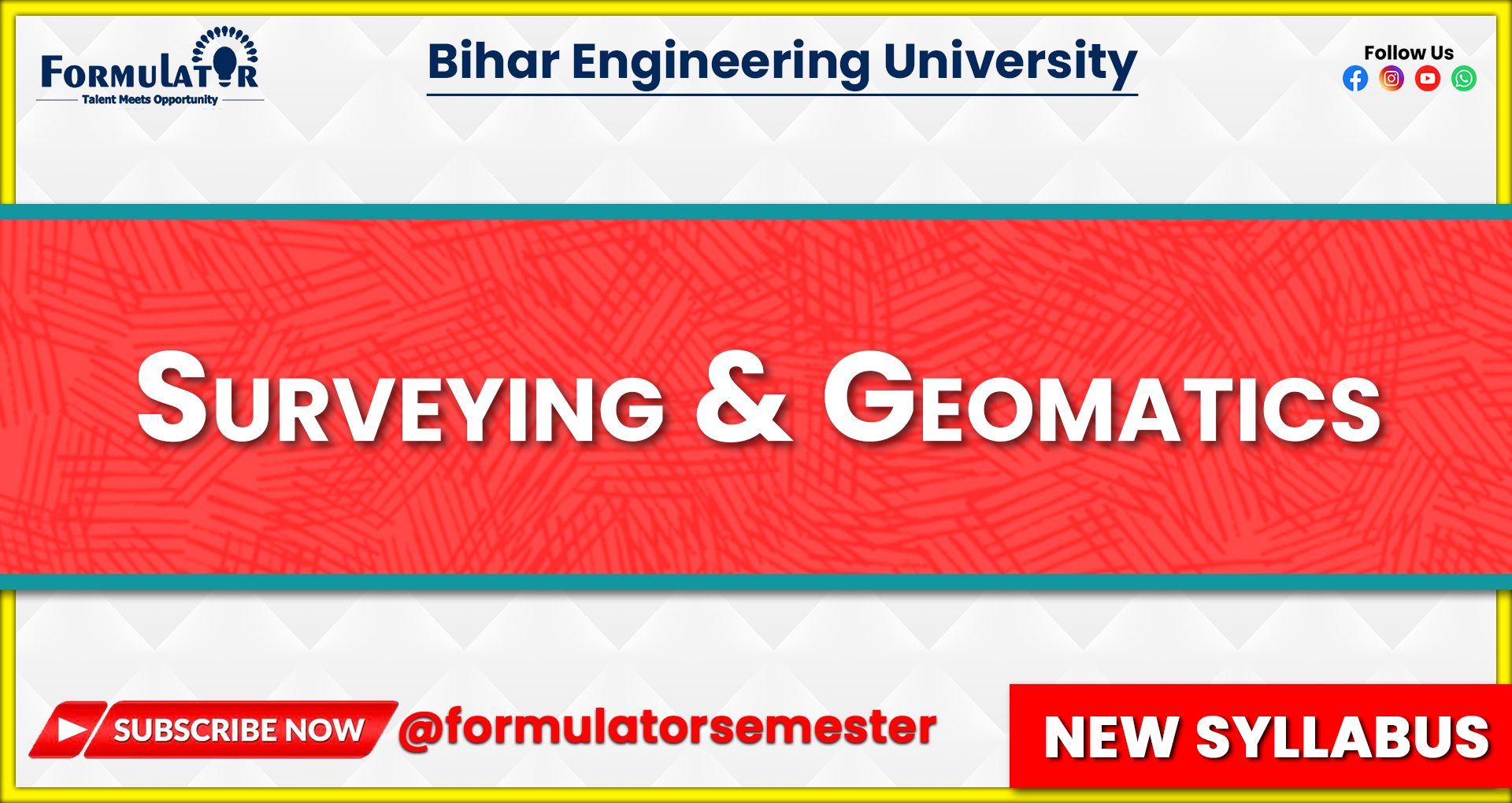 Surveying & Geomatics New Syllabus