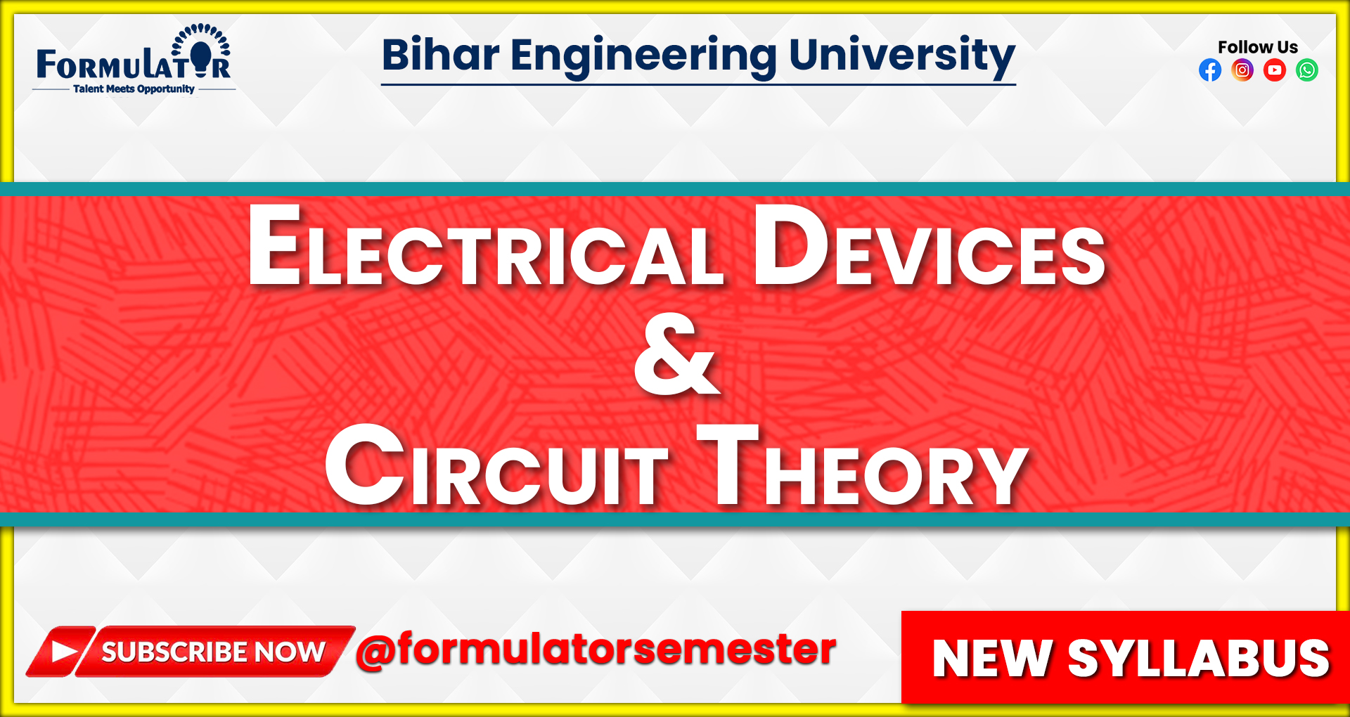EDC Electrical Devices & Circuit Theory New Syllabus