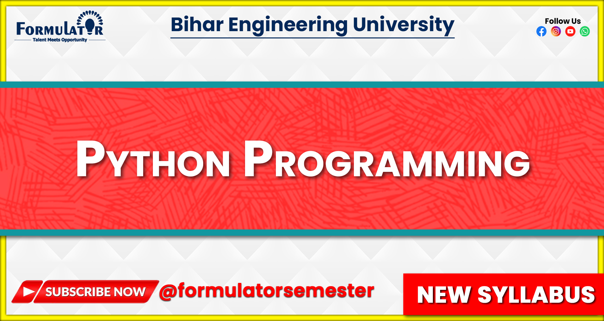 Python Programming New Syllabus