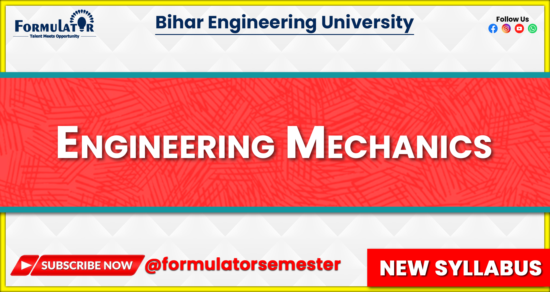 Engineering Mechanics New Syllabus