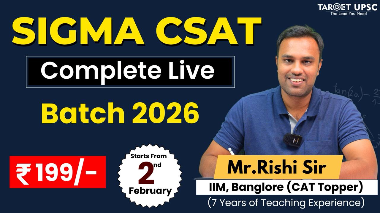 SIGMA CSAT Complete Live Batch for 2026