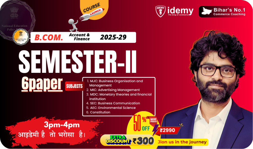 🔴LIVE | B. Com. | SEMESTER-2 – NEP2020