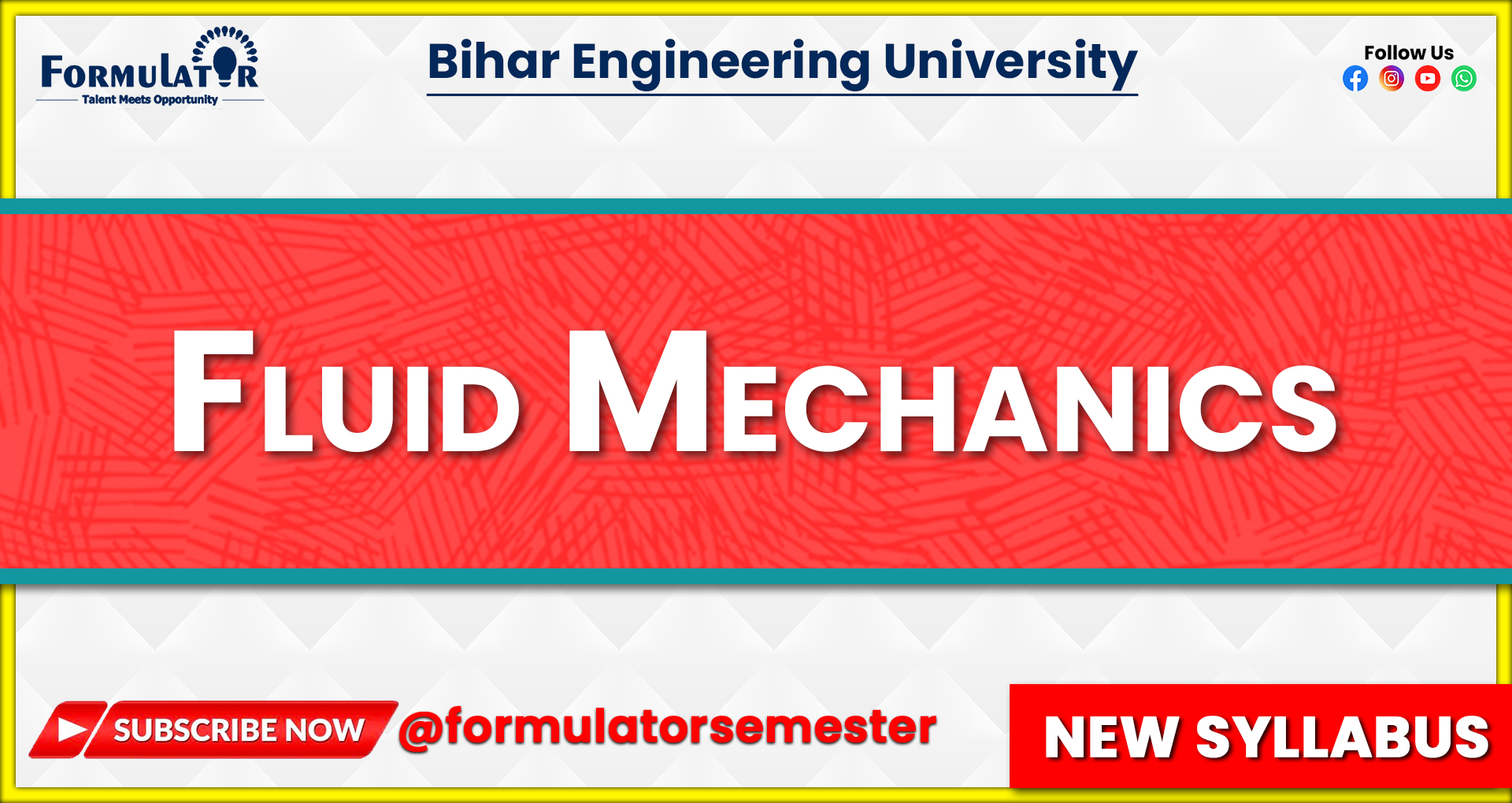 Fluid Mechanics New Syllabus