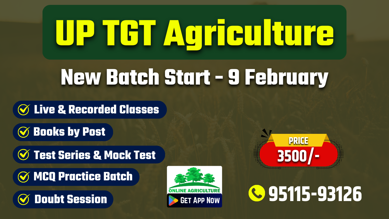 UP TGT Agriculture New Live Batch | 09 February