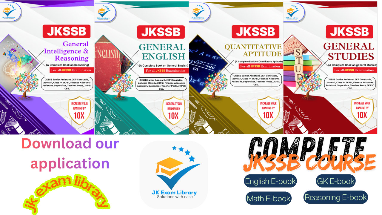 Complete JKSSB Course 2026 | GK, English, Reasoning & Quantitative Aptitude E-Books