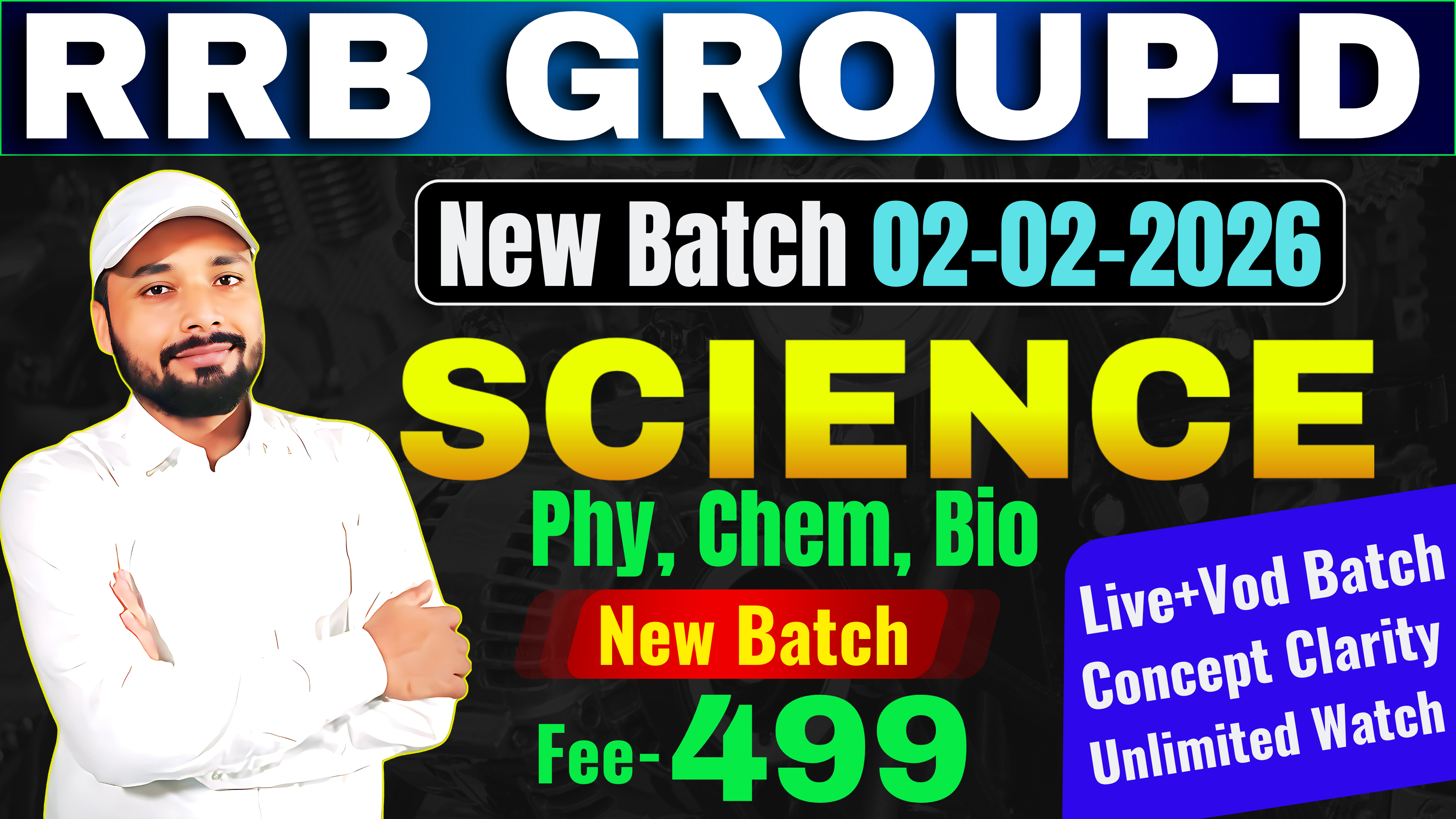GROUP-D SCIENCE || NEW BATCH STARTS 02-02-2026 || FEE-499/- || Er. S K Jha Sir ||  S-6