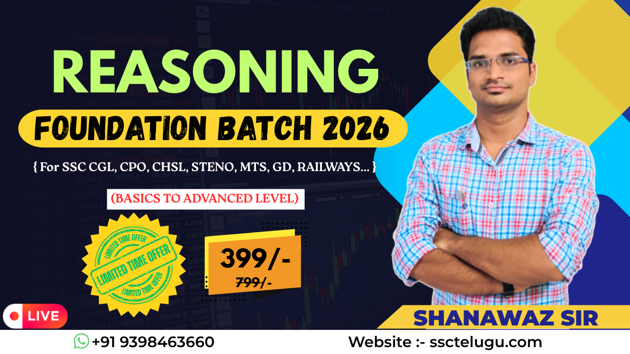 Reasoning Foundation 2026 FOR SSC | RRB | IBPS | APPSC | TSPC | Group Exams (Live + PDFs + Mocks)