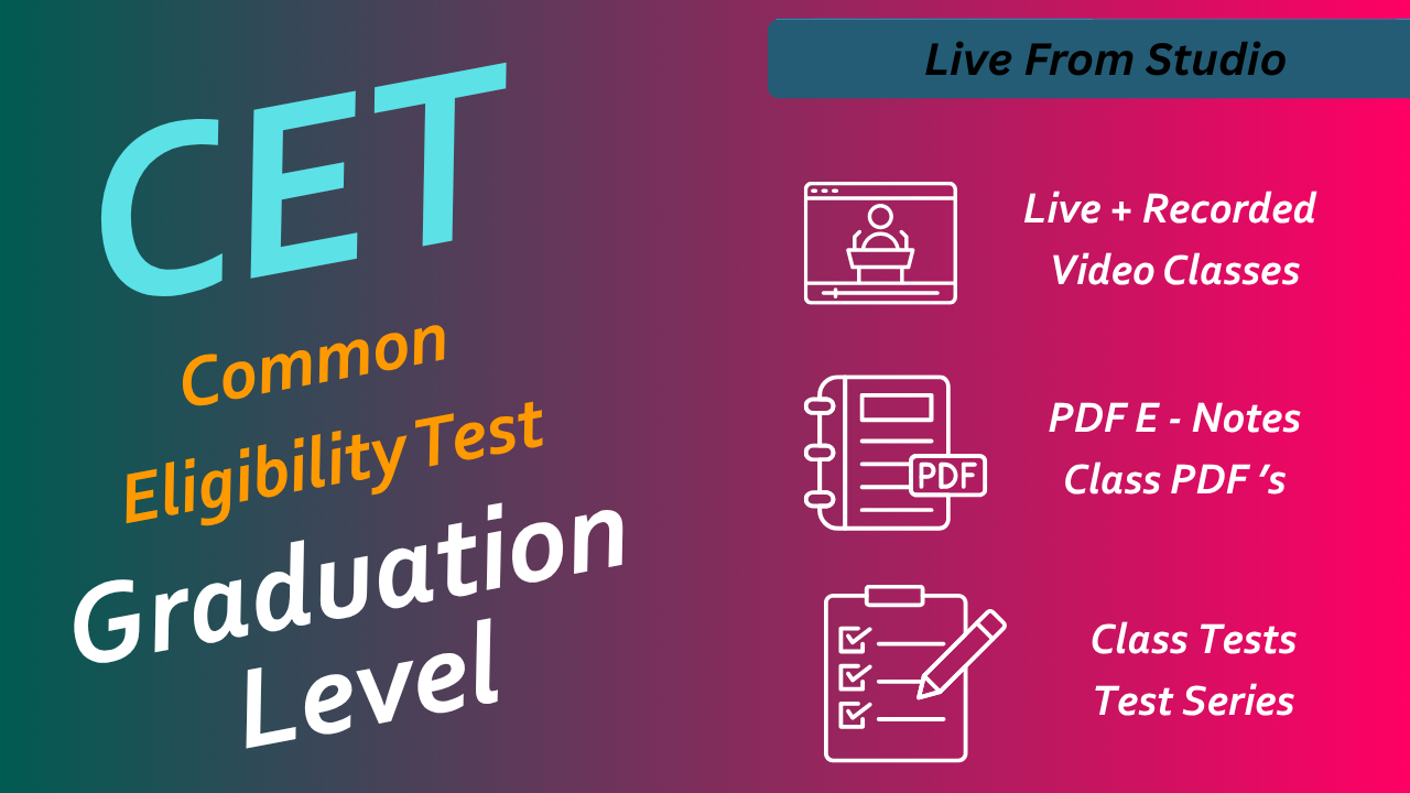 RAJASTHAN CET (Graduation Level) 2026 Live Batch