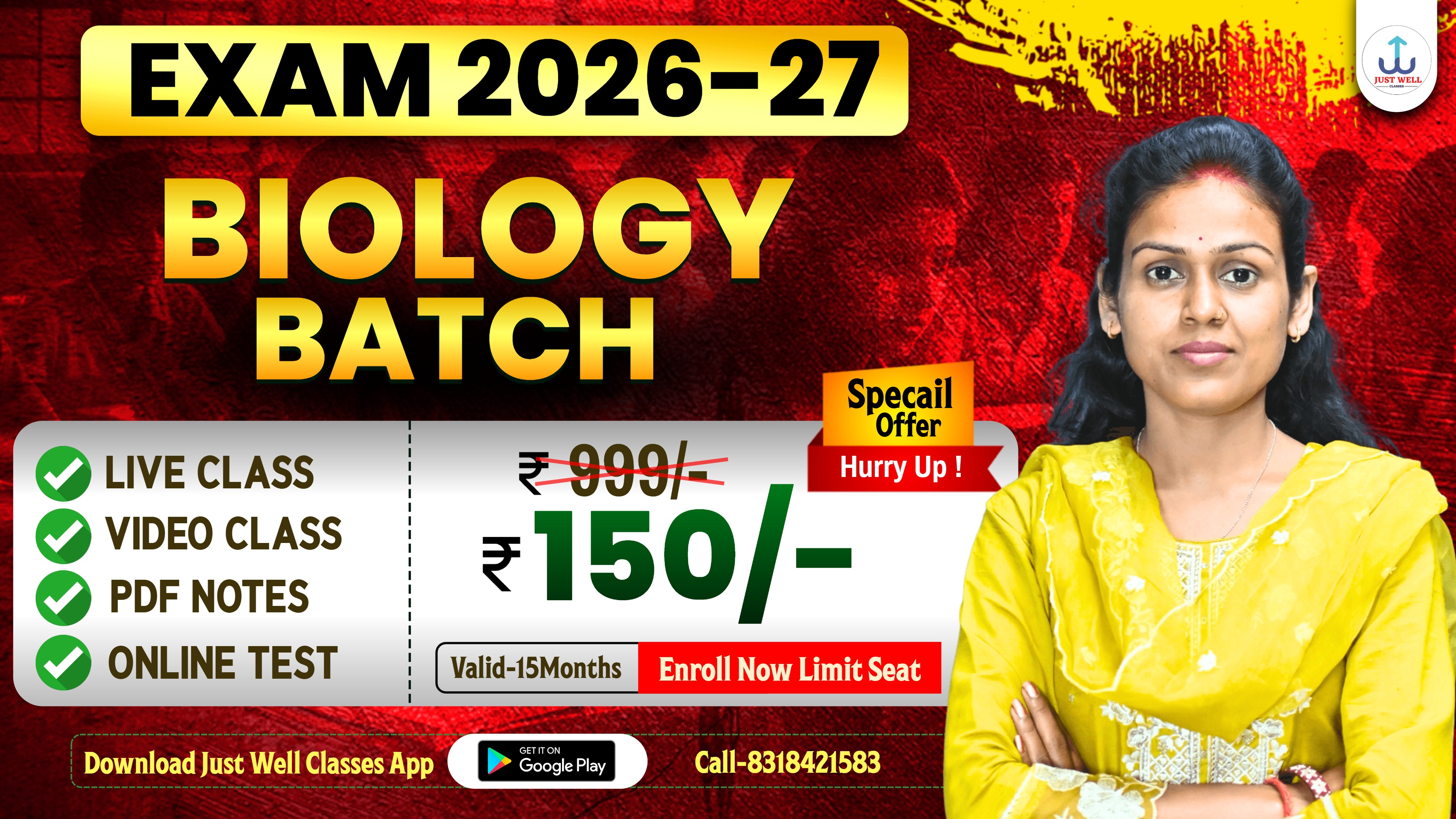 CLASS 12TH  BIOLOGY NEW BATCH 2027