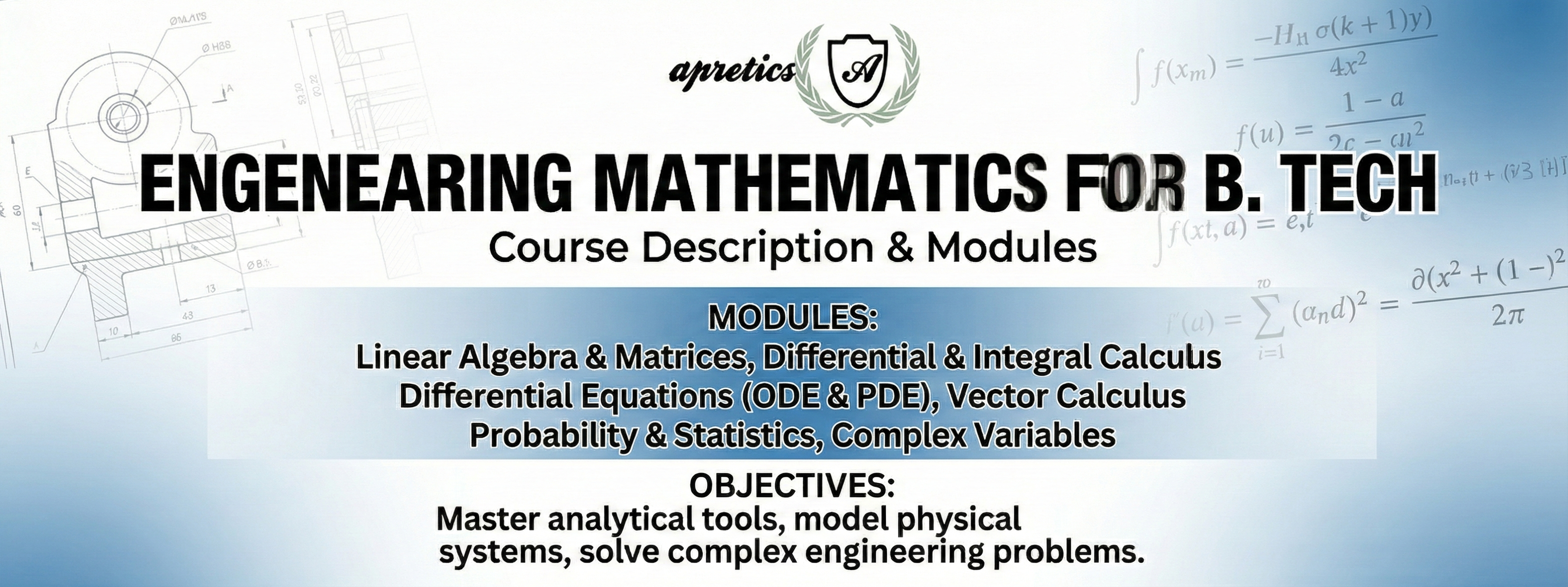 ENGENEARING MATHEMATICS FOR B. Tech