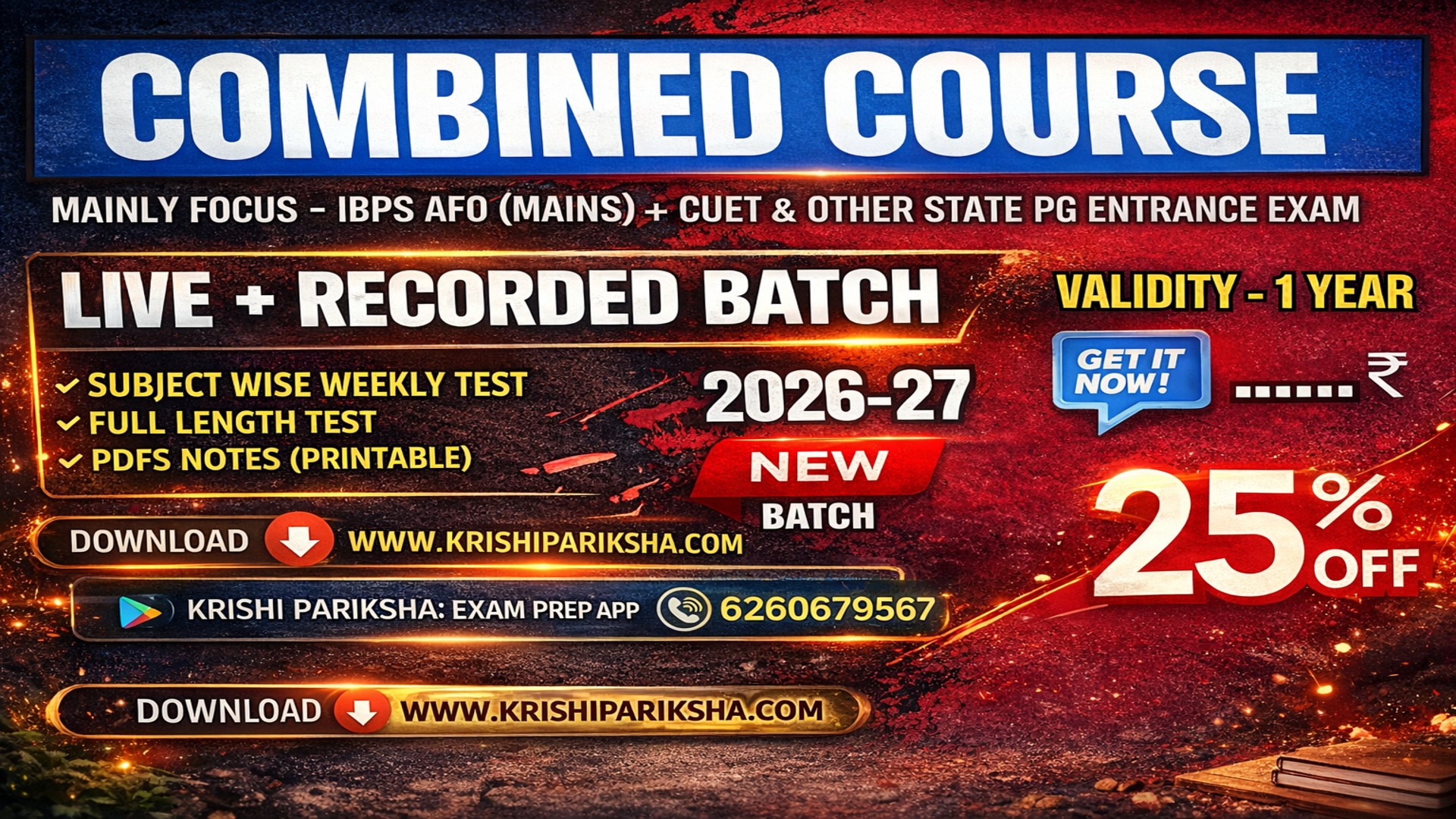 (New 2026) Combined IBPS AFO (Mains) & State PG Entrance Exam Online Course
