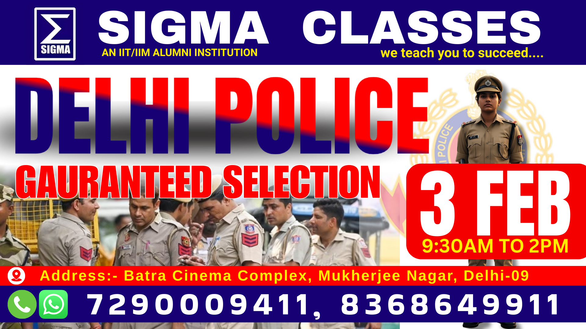 DELHI POLICE OFFLINE BATCH