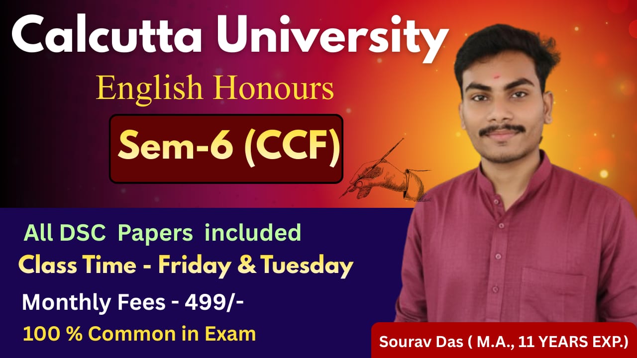 CU CCF SEM-6 ENGLISH HONOURS