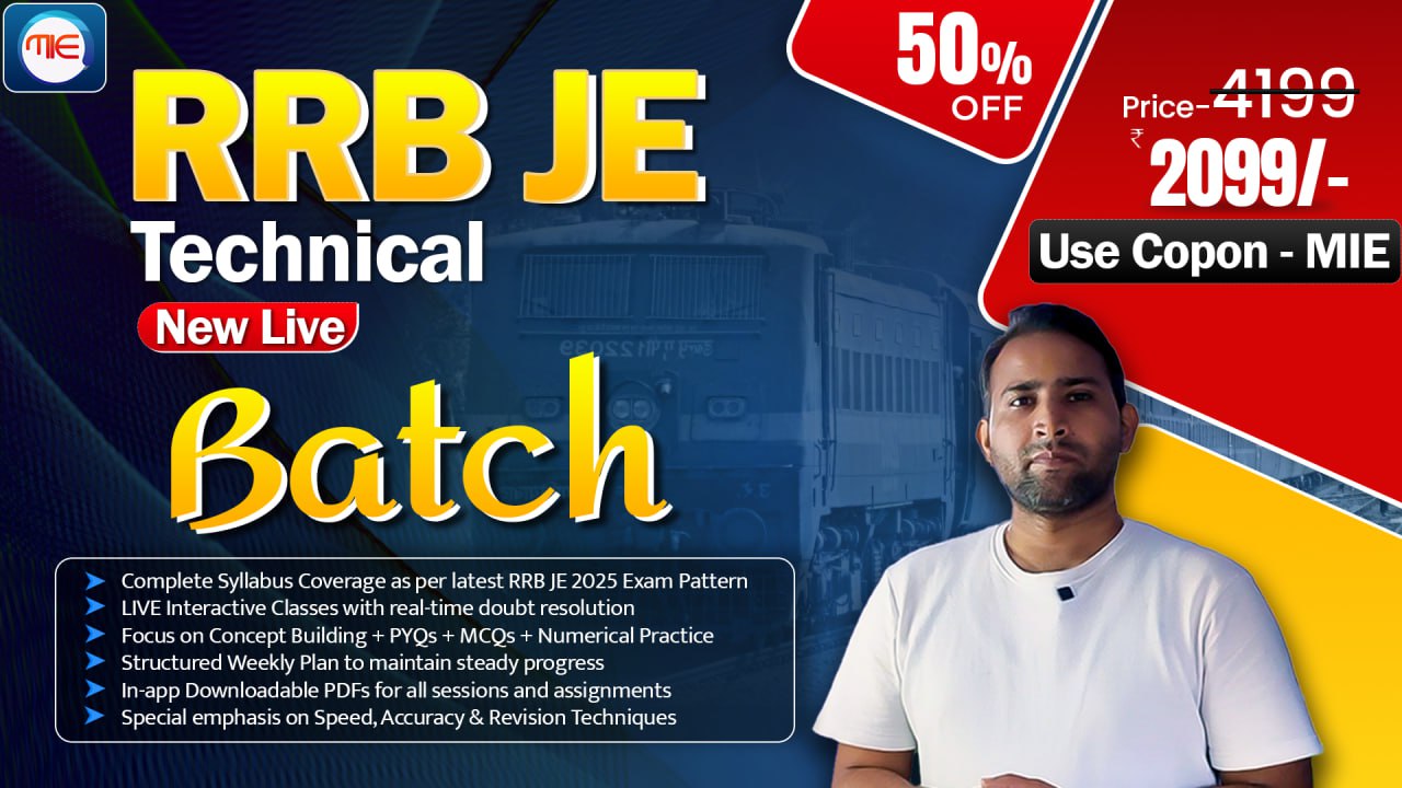 RRB JE 2025 LIVE BATCH (TECHNICAL)