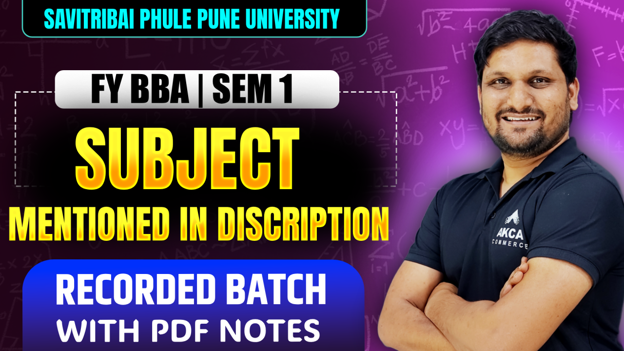 BBA | SARATHI BATCH | SEM 1