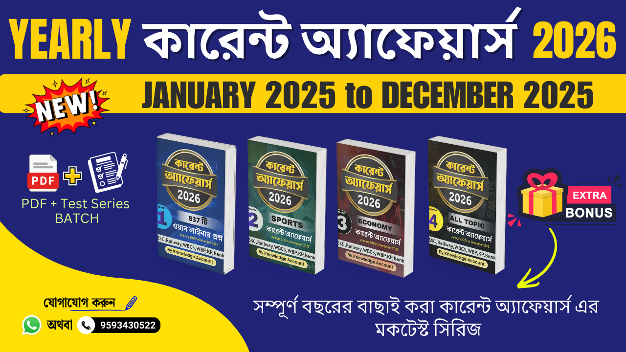 YEARLY কারেন্ট অ্যাফেয়ার্স 2026 (Jan 2025 - Dec 2025)