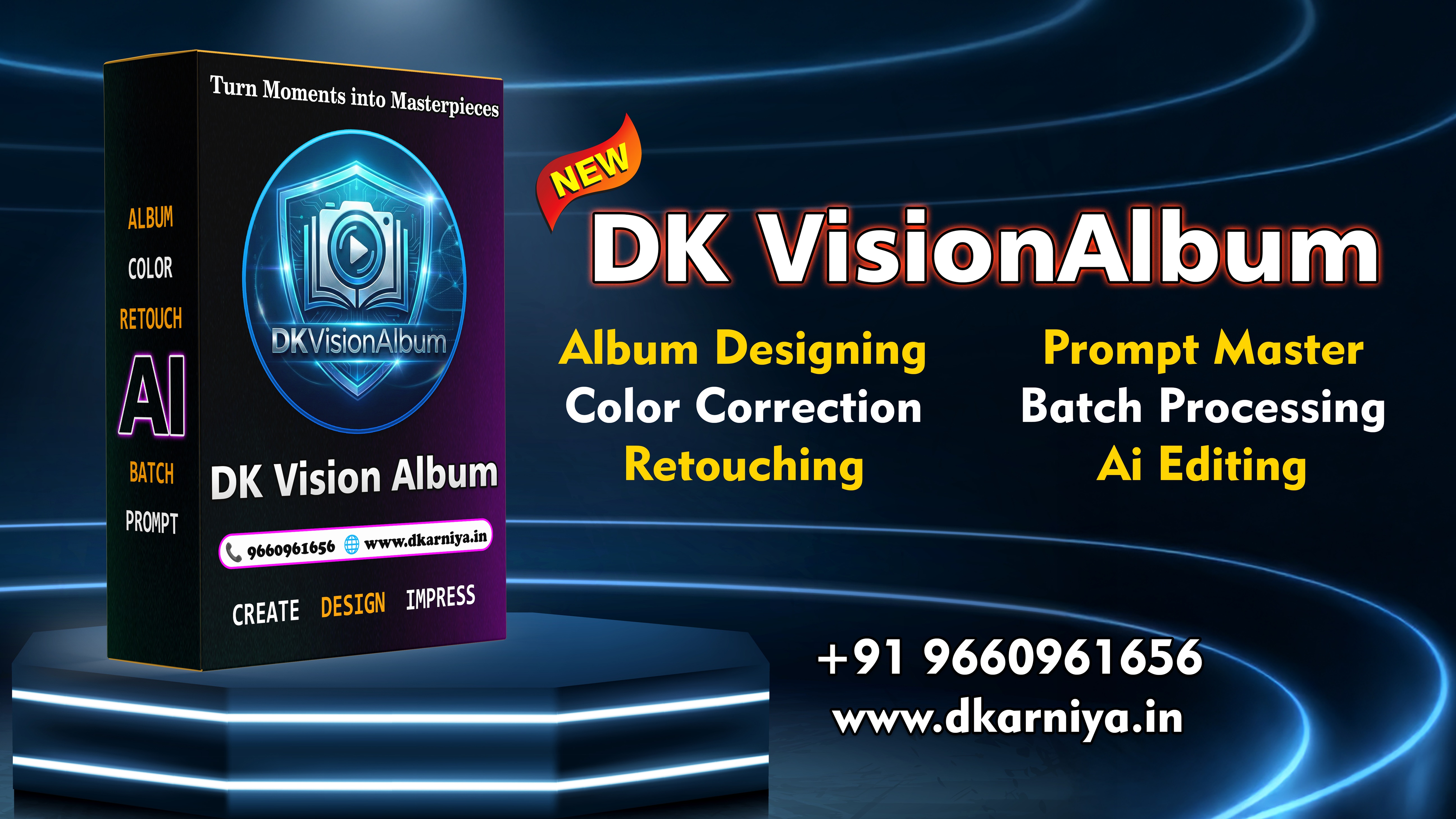 DK Vision Album – All-in-One AI Album Design & Photo Editing Software || DK ARNIYA