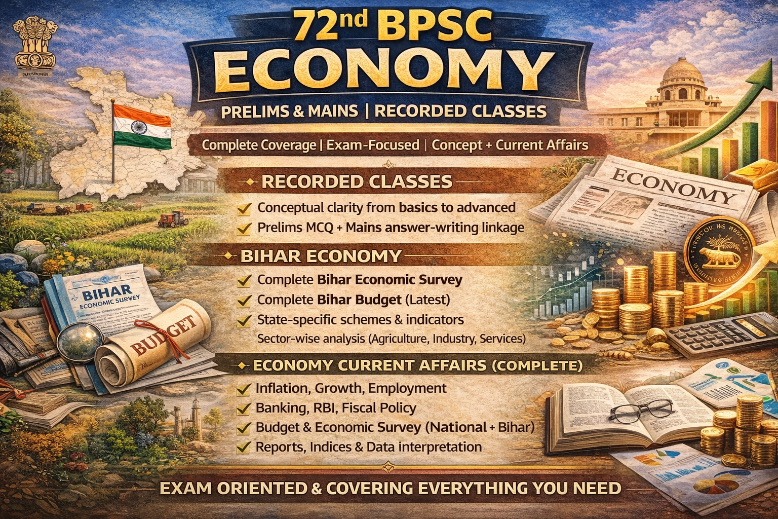 72nd BPSC Economy(Prelims & Mains) Recorded