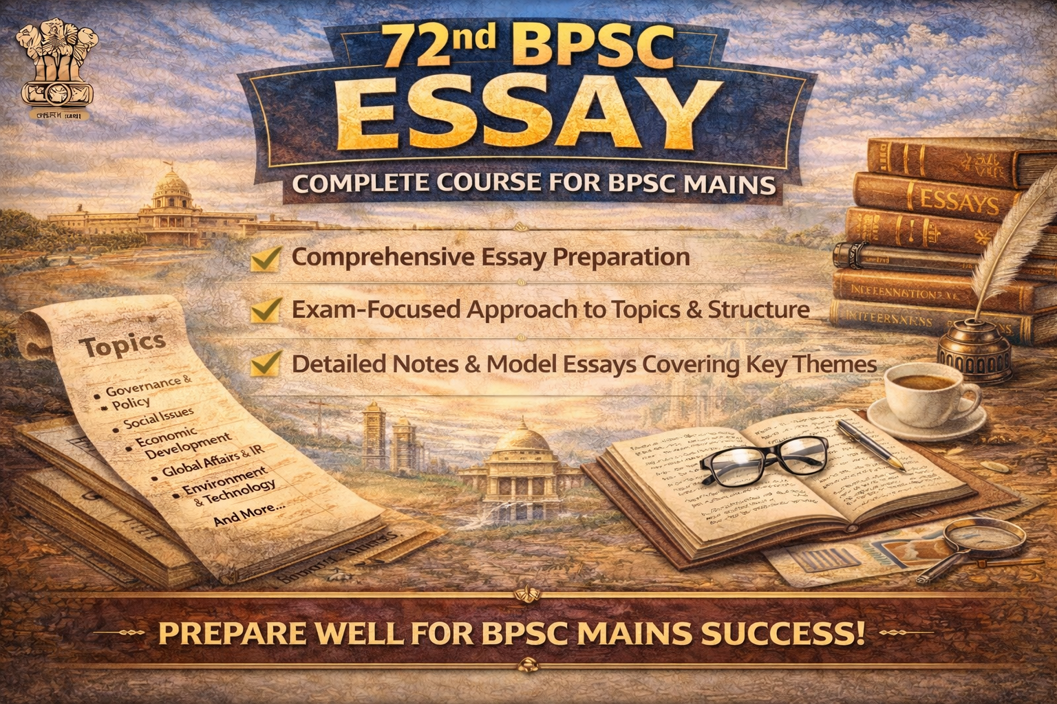 72nd BPSC essay classes 