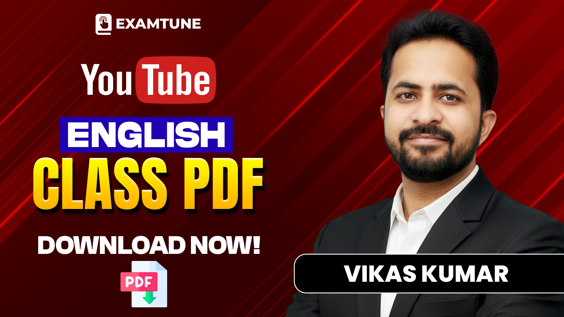 Vikas Sir YouTube Class PDF | English | ExamTune