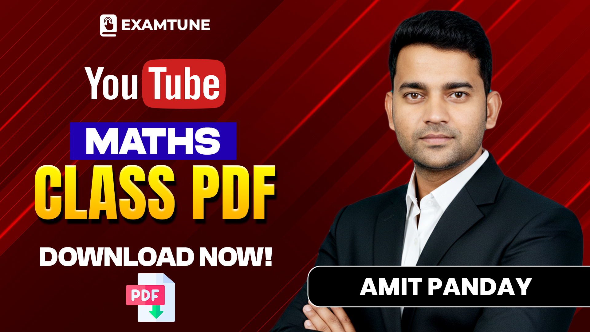Amit Sir YouTube Class PDF | Maths | ExamTune
