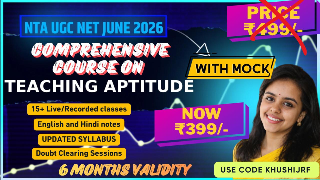 COMPREHENSIVE COURSE ON TEACHING APTITUDE WITH MOCK TEST SERIES