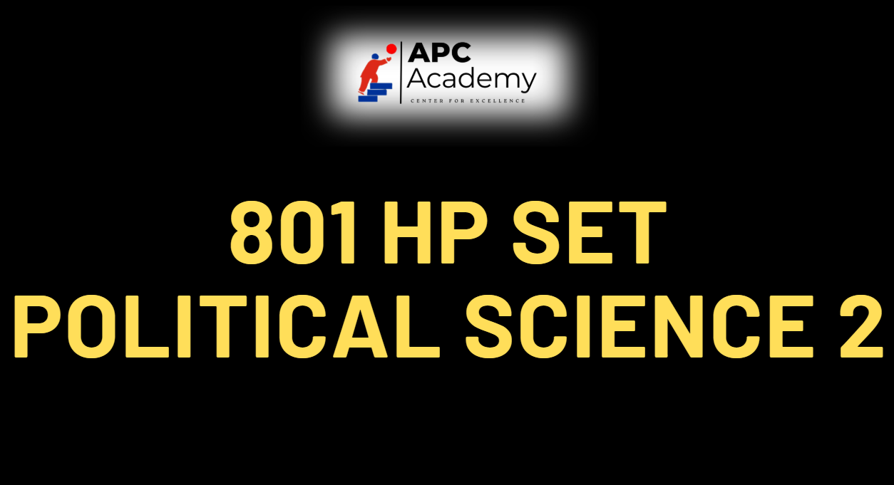 801 HP SET POLITICAL SCIENCE 2