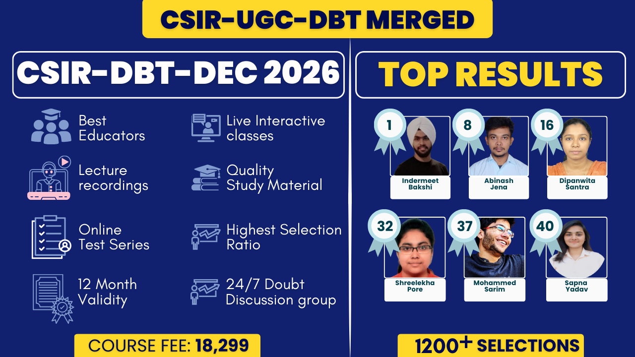 CSIR-UGC-DBT Merged (Dec 2026: Live + Recorded) 
