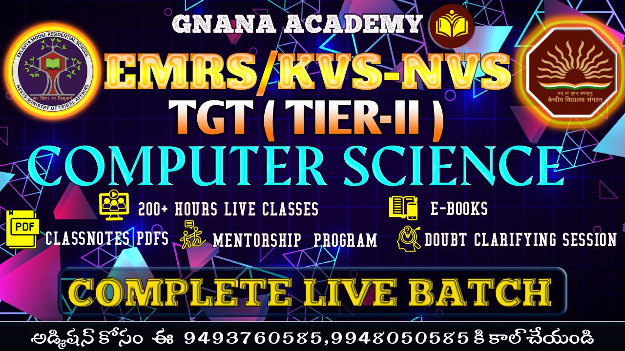 EMRS/ KVS-NVS 2025-26 |TIER-II | TGT | COMPUTER SCIENCE | 120+ HOURS  | COMPLETE LIVE  BATCH