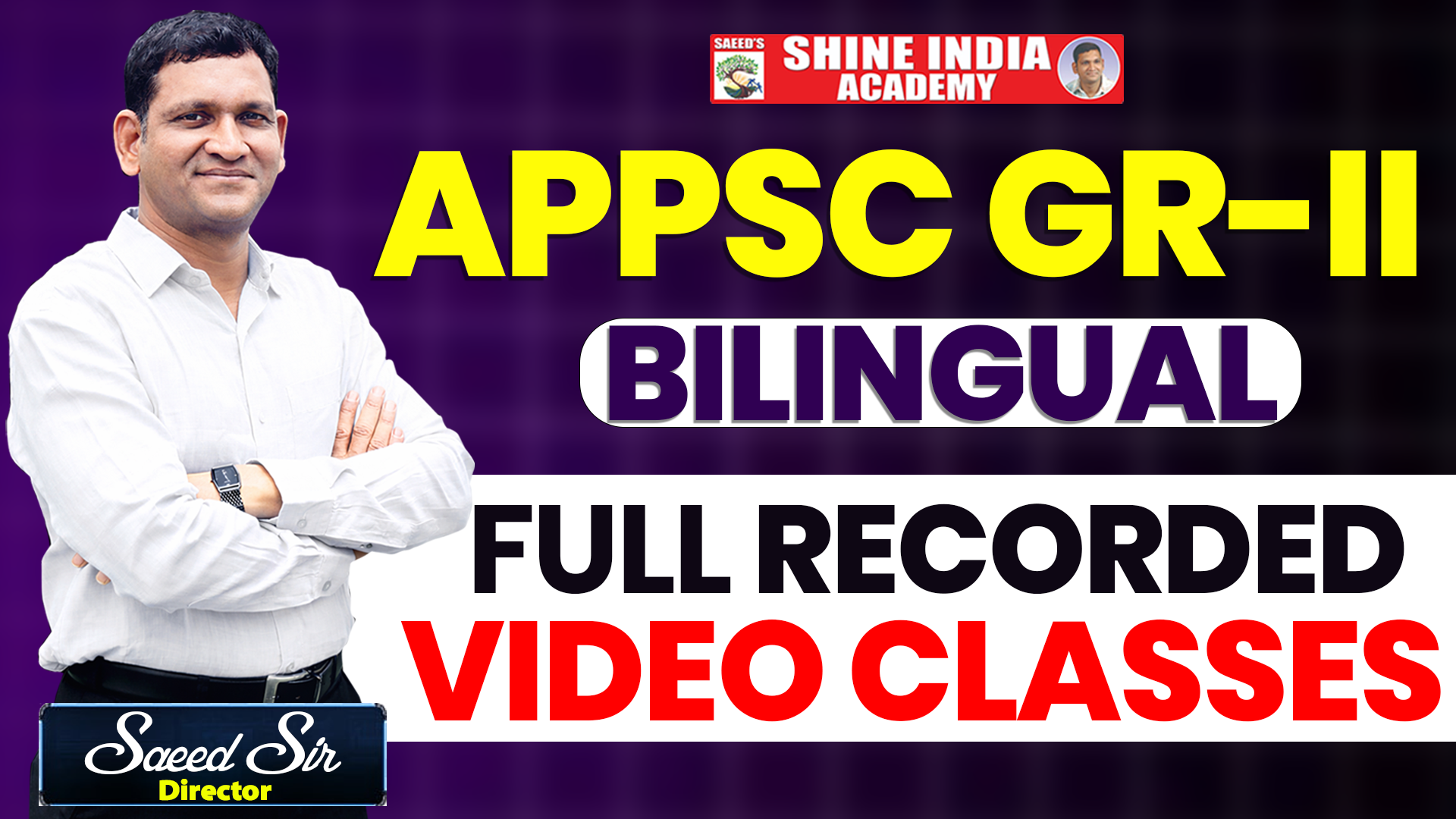 APPSC GR-|| BILINGUAL 2025 VIDEO CLASS
