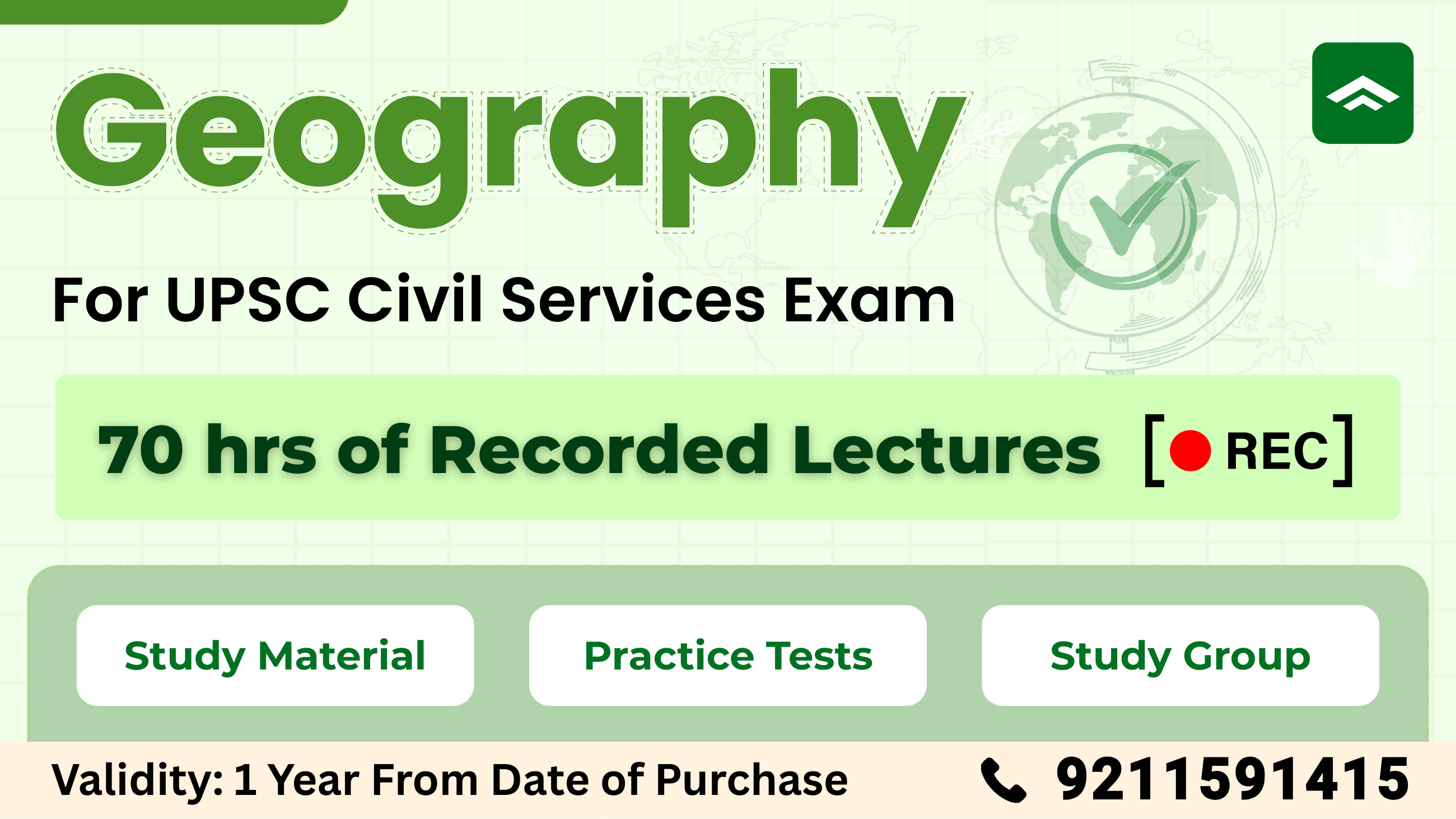 Geography (GS) Recorded Video Course (For UPSC Prelims & Mains)
