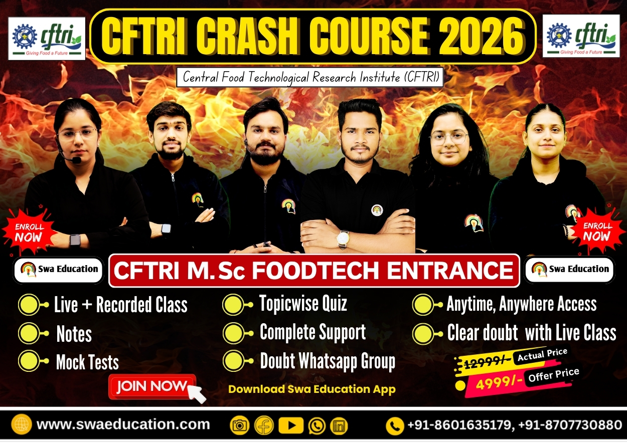 CFTRI MSc. ENTRANCE CRASH COURSE 2026