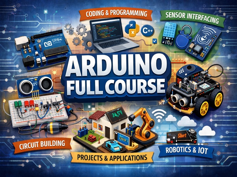 Arduino With Coding (Full Course) आर्डिनो माइक्रोकंट्रोलर