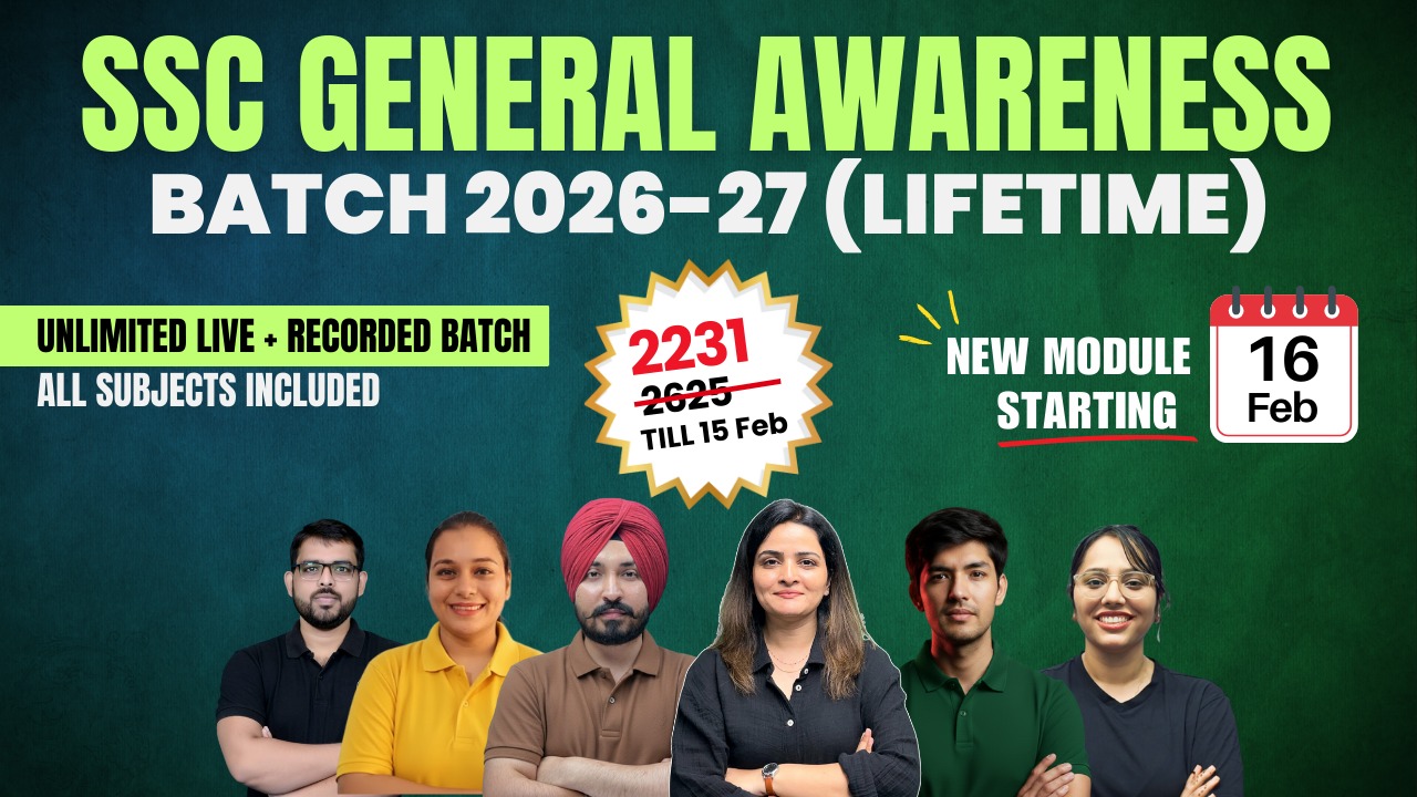 SSC GENERAL AWARENESS Batch 2026-27 (LIFETIME)