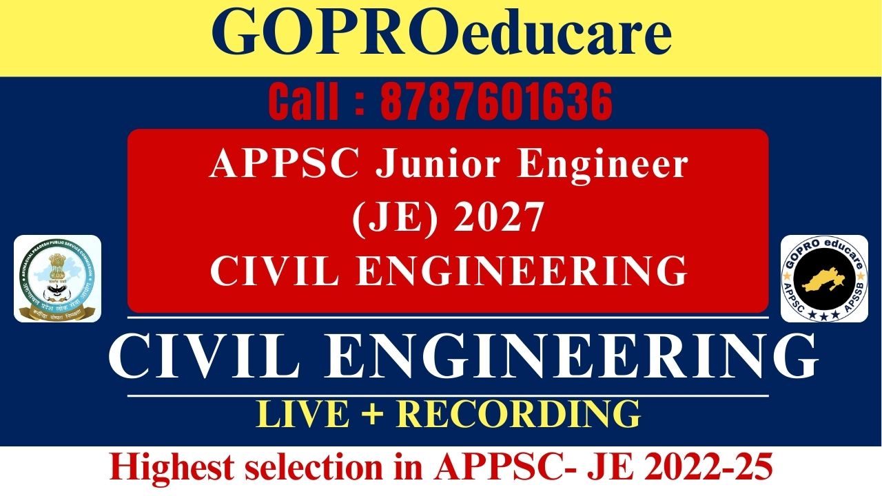 APPSC JE 2027 (CIVIL ENGINEERING)