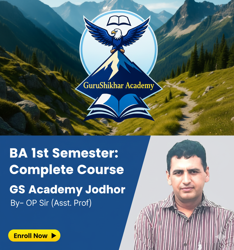 📘 BA 1st Semester: Political Science Complete Online Course