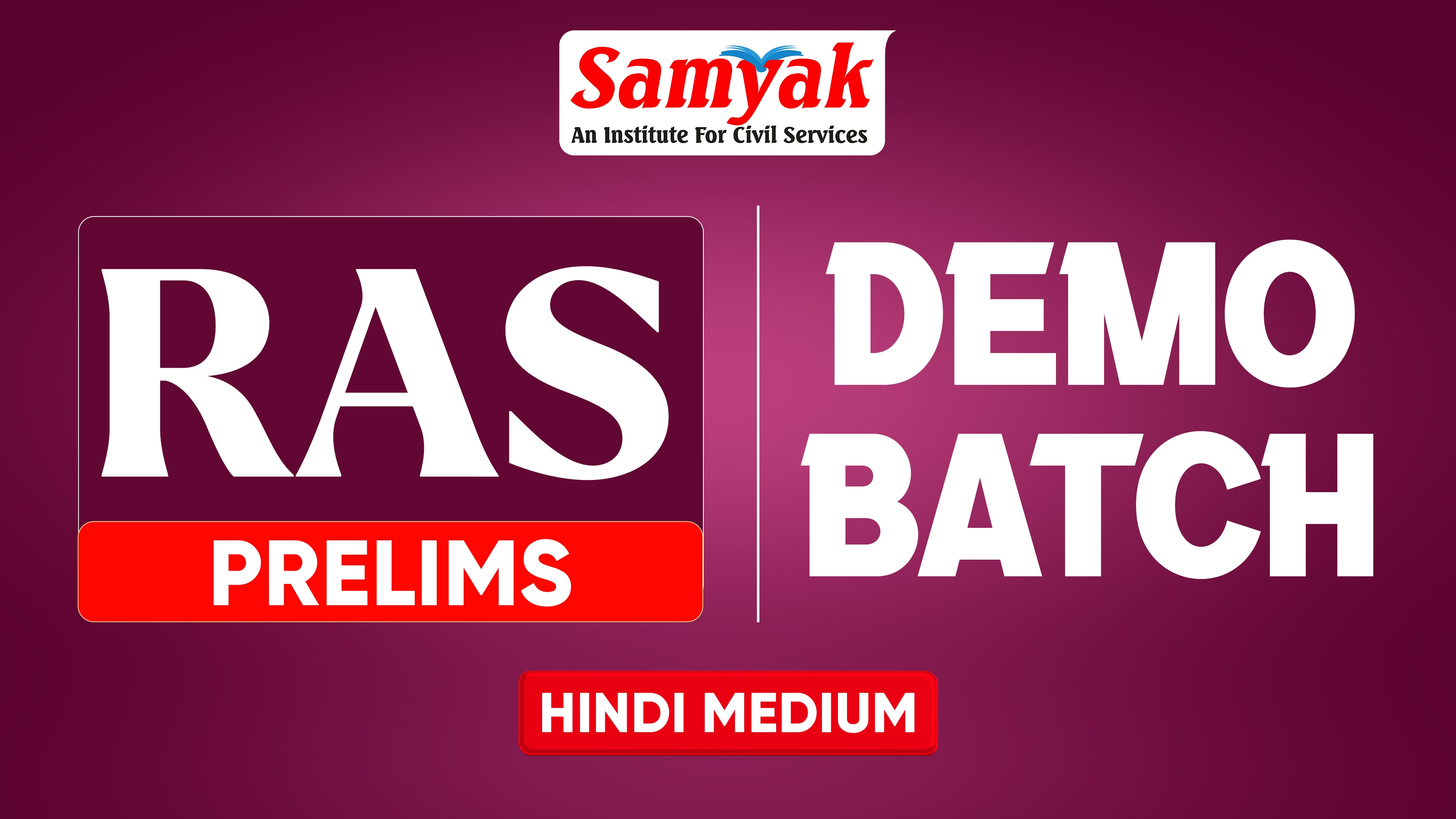 RAS PRE DEMO HINDI MEDIUM BATCH