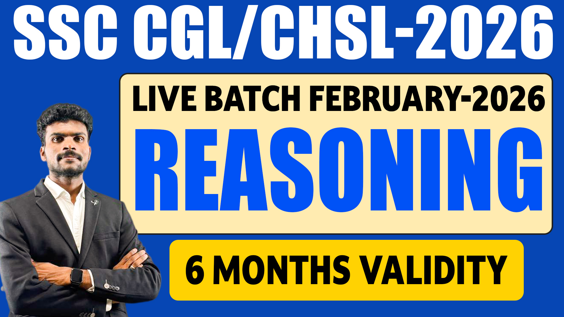 REASONING FEBRUARY SSC LIVE BATCH - 2026 (6 MONTHS VALIDITY)