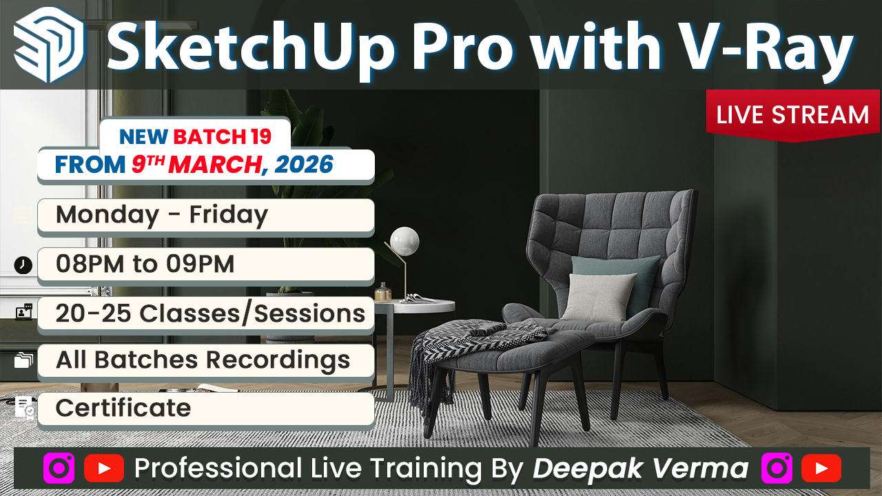Sketchup Pro with V-Ray LIVE Training for Professionals 