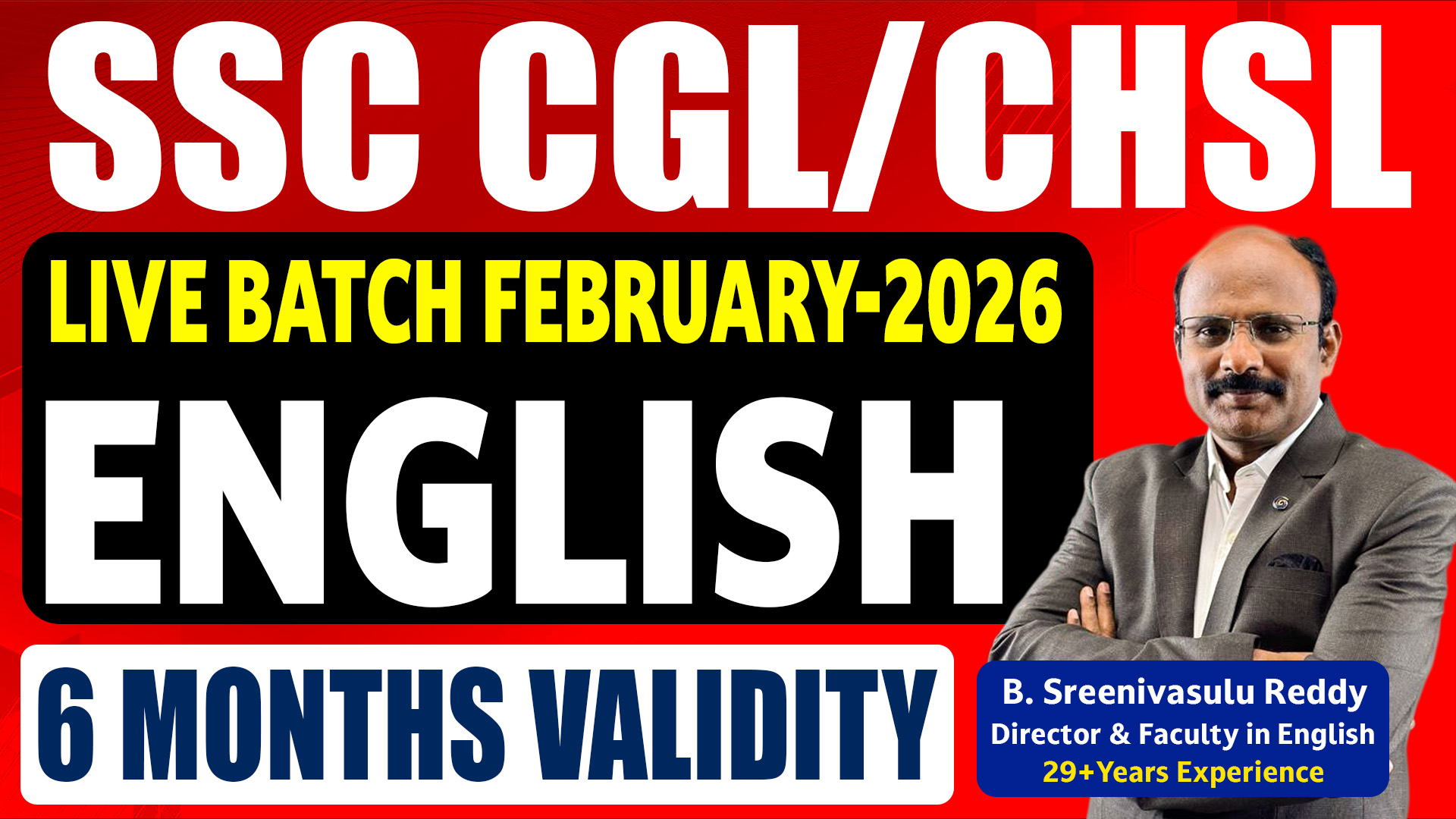 ENGLISH  LIVE BATCH FEBRUARY - 2026 (6 MONTHS VALIDITY)