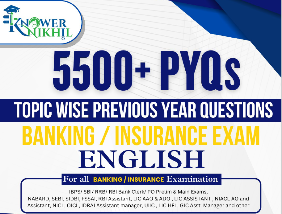 5500+ PYQs English For Banking \ Insurance