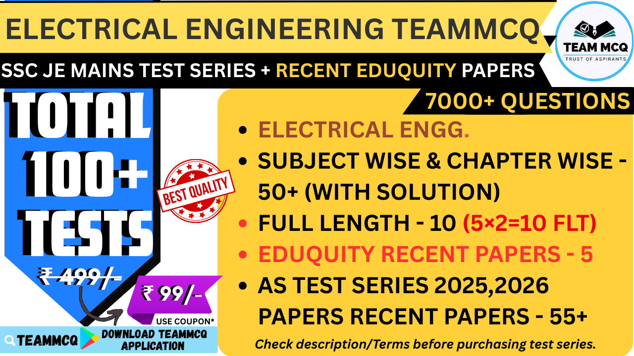 SSC JE MAINS ELECTRICAL ENGINEERING TEST SERIES