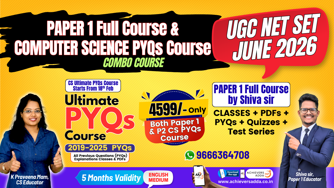 Combo - Paper 1 Full Course & CS PYQs Course - UGC NET June 2026
