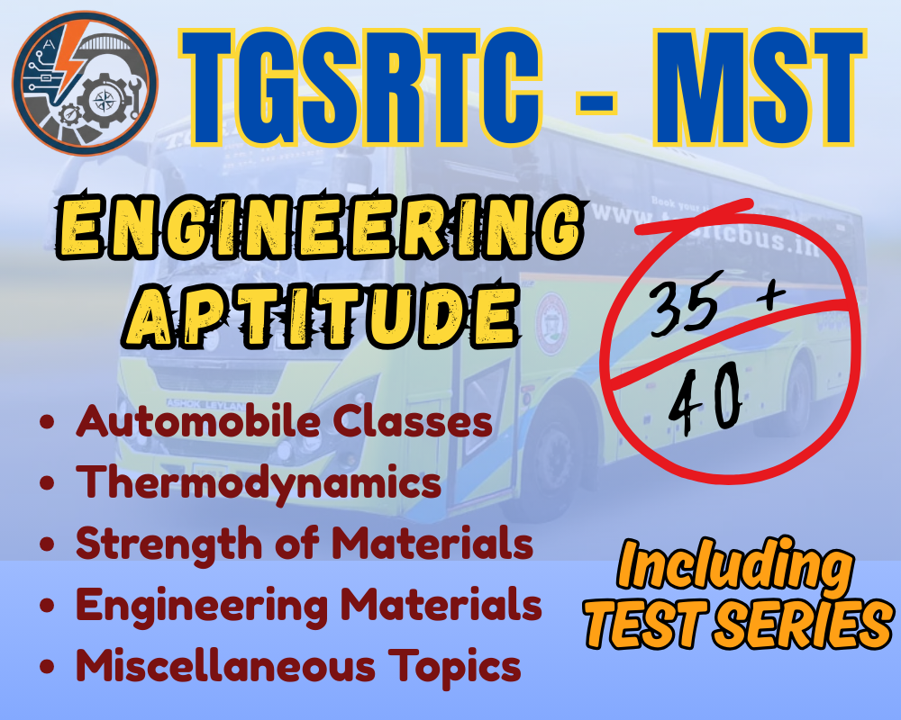 TGSRTC Engg Aptitude for MST (Live Classes)