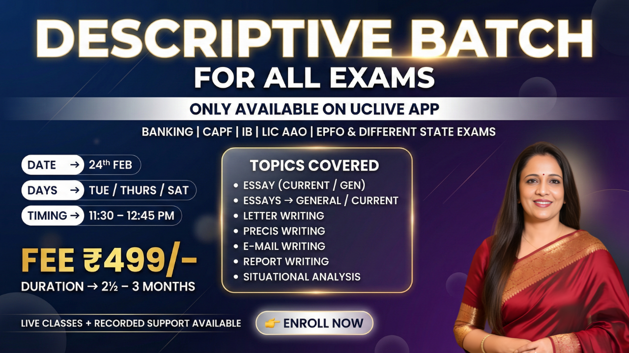 DESCRIPTIVE BATCH  FOR ALL EXAMS