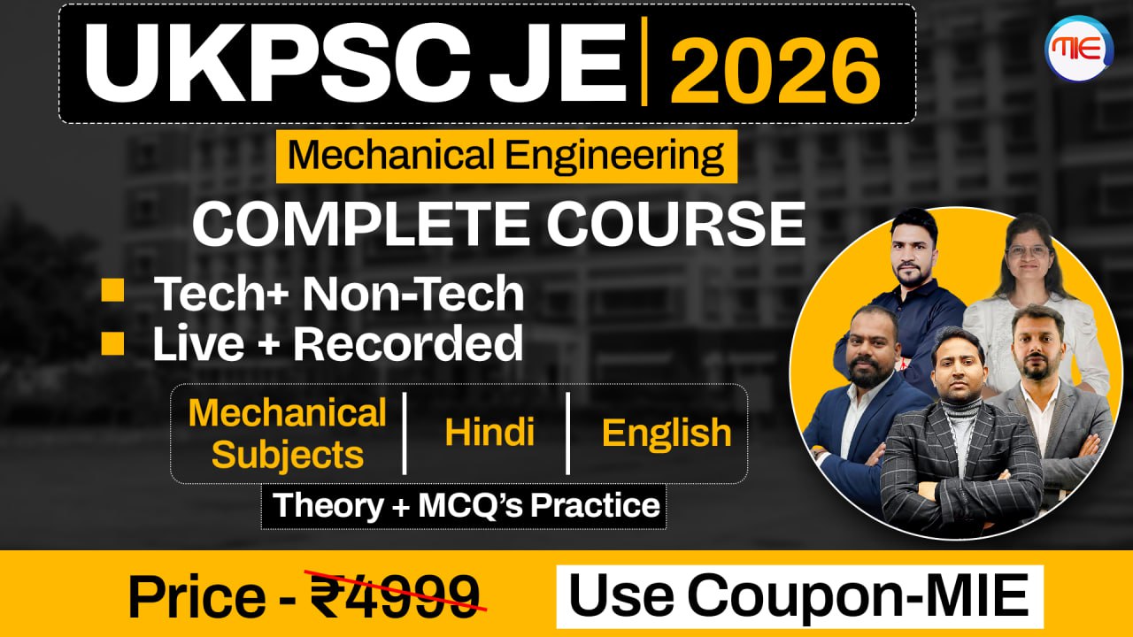 UKPSC JE 2026 (Tech + Non-Tech) Complete Batch